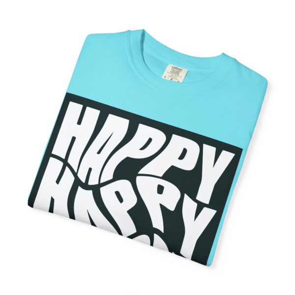 Unisex Happy Vibes T-Shirt - Garment-Dyed Apparel for Positive Days - Image 4