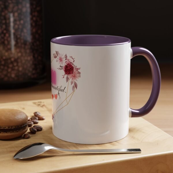 Mom Heart Accent Coffee Mug - Beautiful Floral Design - Image 61