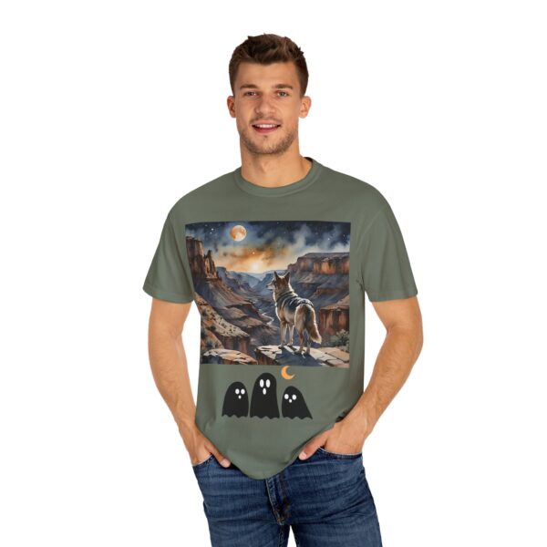Mystical Wolf & Ghosts Unisex Garment-Dyed T-Shirt - Image 31
