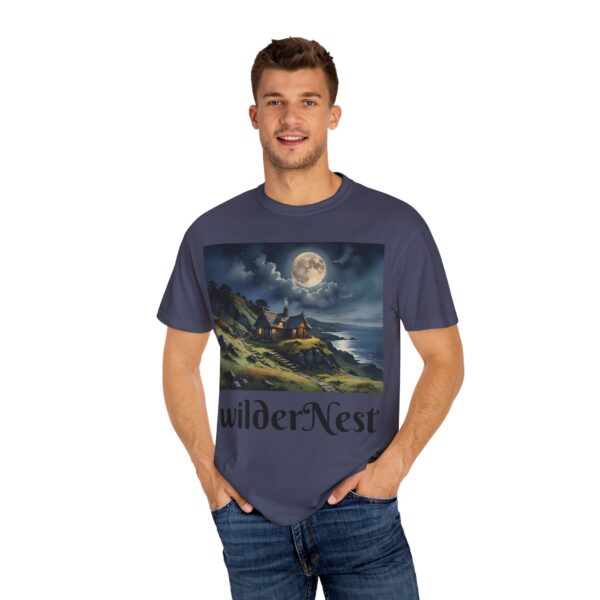 WilderNest Cottage Moonlight T-Shirt - Unisex Garment-Dyed Tee for Nature Lovers - Image 48
