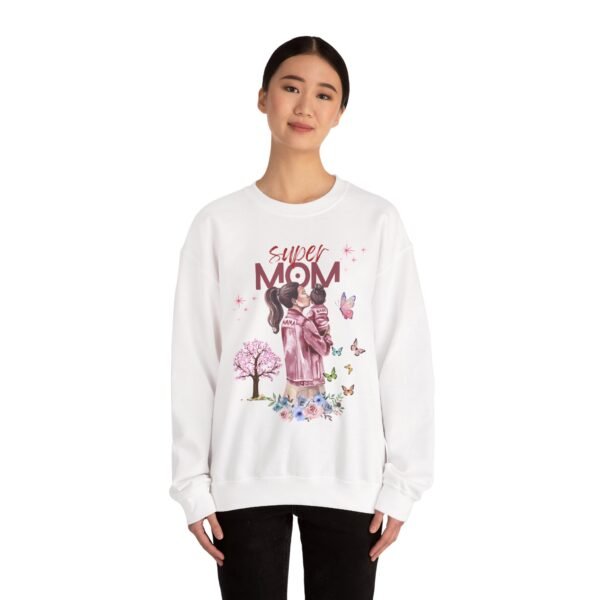 Super Mom Crewneck Sweatshirt - Gift for Mother's Day, Cozy Gift for Moms - Image 4
