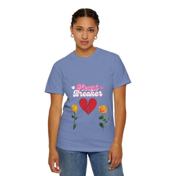 Heartbreaker Unisex Garment-Dyed T-Shirt with Floral Design - Image 98