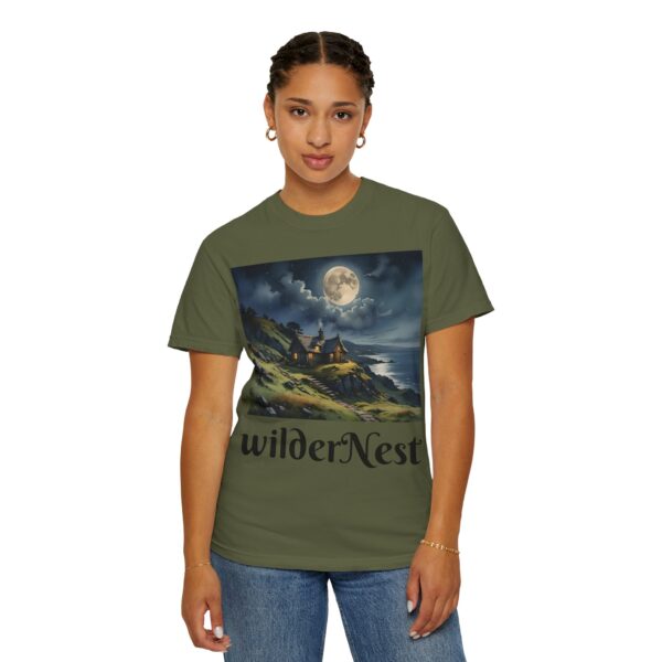 WilderNest Cottage Moonlight T-Shirt - Unisex Garment-Dyed Tee for Nature Lovers - Image 24