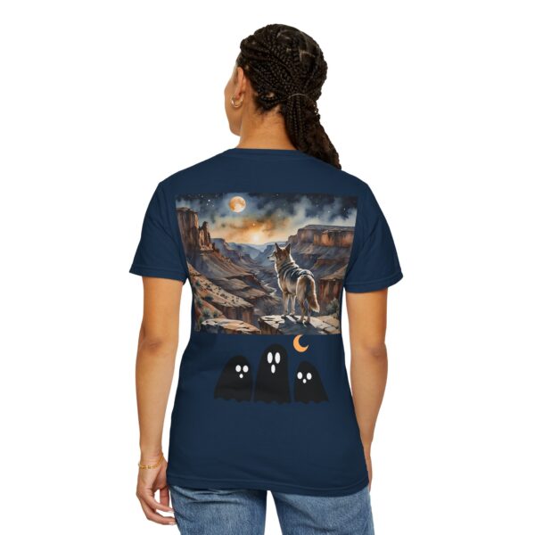 Mystical Wolf & Ghosts Unisex Garment-Dyed T-Shirt - Image 7