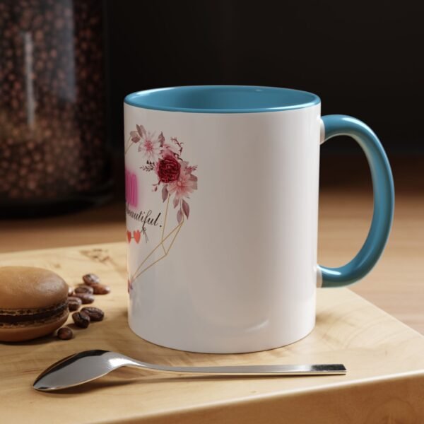Mom Heart Accent Coffee Mug - Beautiful Floral Design - Image 45