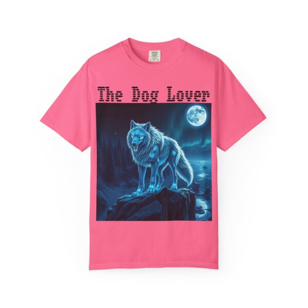 Unisex Dog Lover Garment-Dyed T-Shirt – Nighttime Wolf Design - Image 55