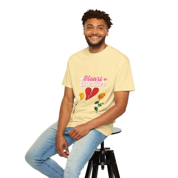 Heartbreaker Unisex Garment-Dyed T-Shirt with Floral Design - Image 10