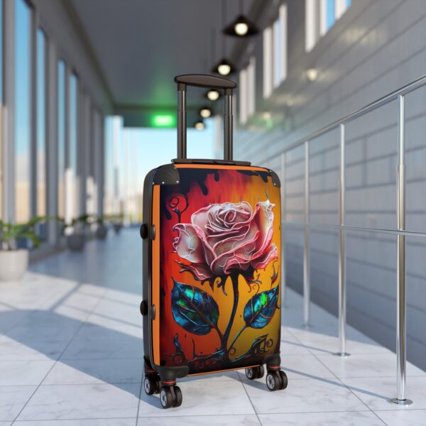 Vibrant Rose Design Suitcase - Stylish Travel Luggage for Adventurers - Image 3