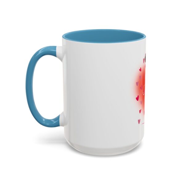 Best Mom Ever Accent Coffee Mug - Heart & Rose Design - Image 49