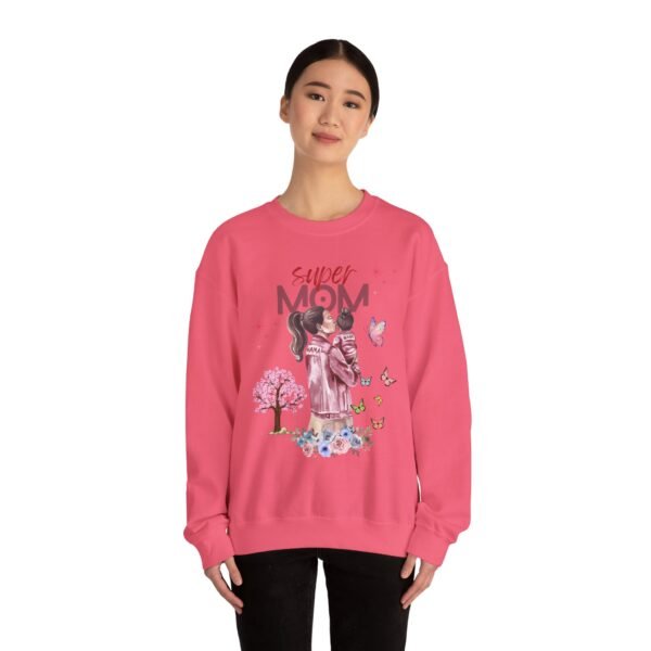 Super Mom Crewneck Sweatshirt - Gift for Mother's Day, Cozy Gift for Moms - Image 32