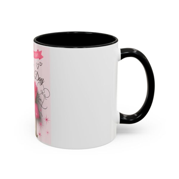 Happy Mother's Day Accent Coffee Mug - Pink Floral Design, 11oz & 15oz - Image 2