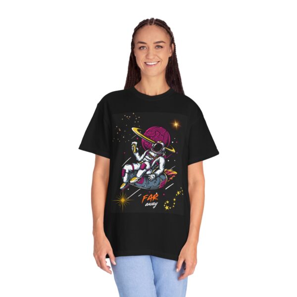 Far Away Astronaut T-Shirt - Garment-Dyed Unisex Tee for Space Lovers - Image 5