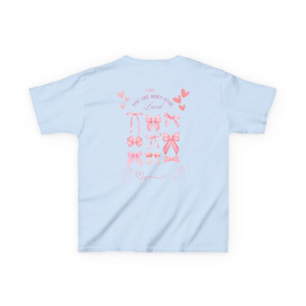 Girls' Love and Bows Heavy Cotton Tee - Cute, Comfortable Kids T-Shirt - Image 20