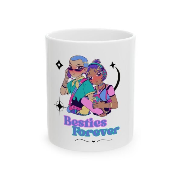 Besties Forever Ceramic Mug - Fun Friendship Gift for Coffee Lovers
