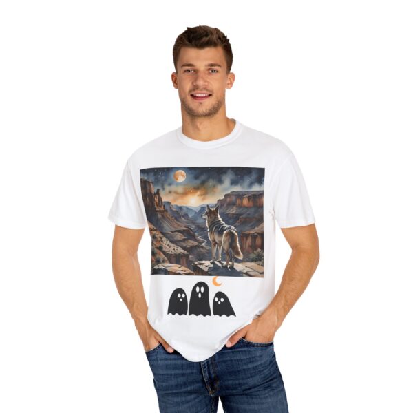 Mystical Wolf & Ghosts Unisex Garment-Dyed T-Shirt - Image 13