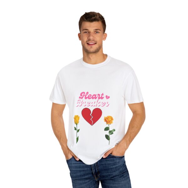 Heartbreaker Unisex Garment-Dyed T-Shirt with Floral Design - Image 14