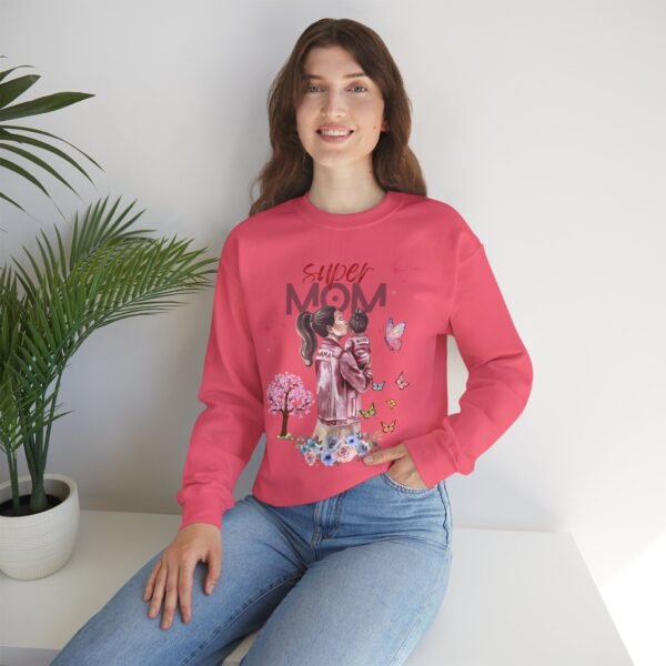 Super Mom Crewneck Sweatshirt - Gift for Mother's Day, Cozy Gift for Moms - Image 35