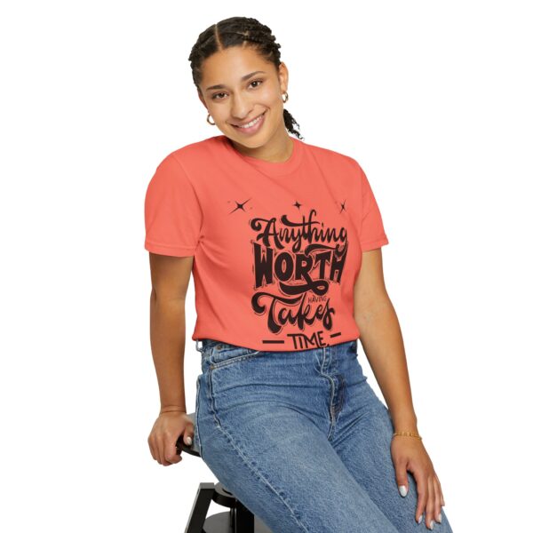 Beach Vibes Motivational T-Shirt - "Anything Worth Having Takes Time" - Image 17