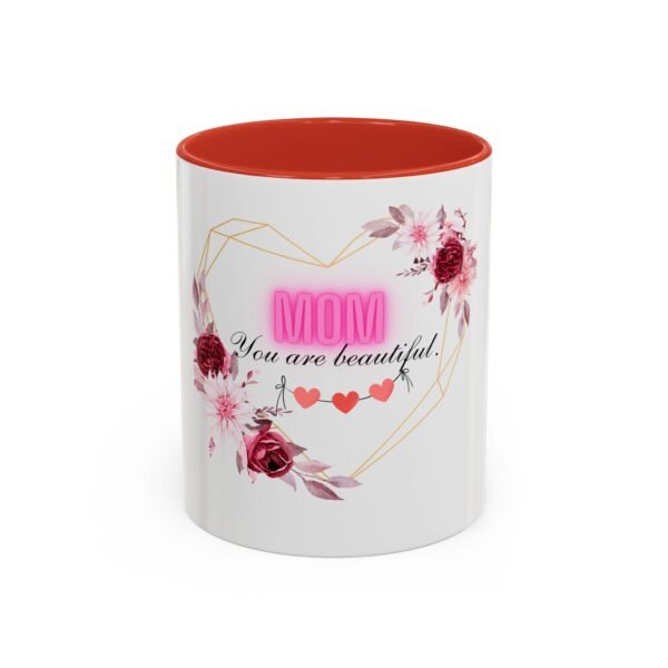 Mom Heart Accent Coffee Mug - Beautiful Floral Design - Image 19