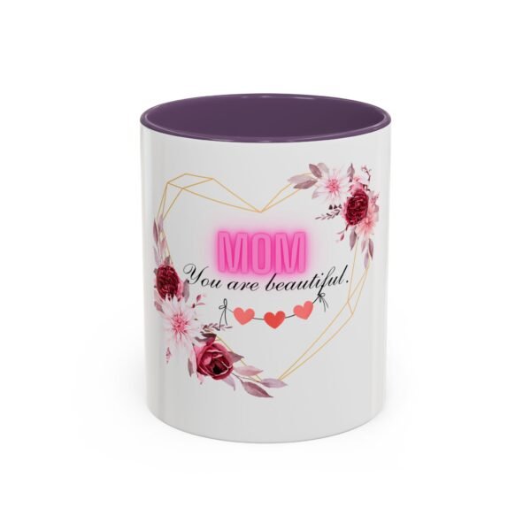 Mom Heart Accent Coffee Mug - Beautiful Floral Design - Image 57