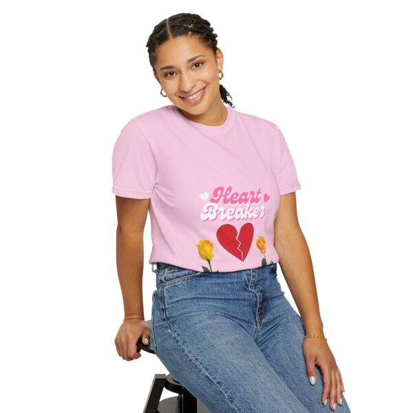 Heartbreaker Unisex Garment-Dyed T-Shirt with Floral Design - Image 130