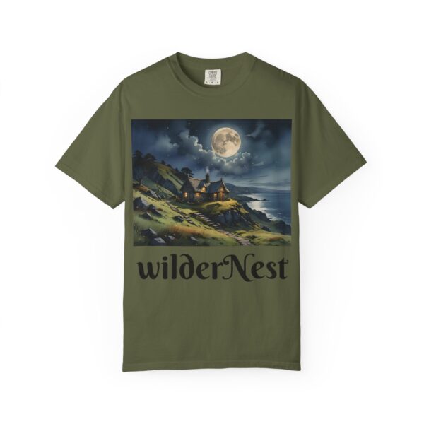 WilderNest Cottage Moonlight T-Shirt - Unisex Garment-Dyed Tee for Nature Lovers - Image 19