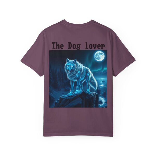 Unisex Dog Lover Garment-Dyed T-Shirt – Nighttime Wolf Design - Image 65