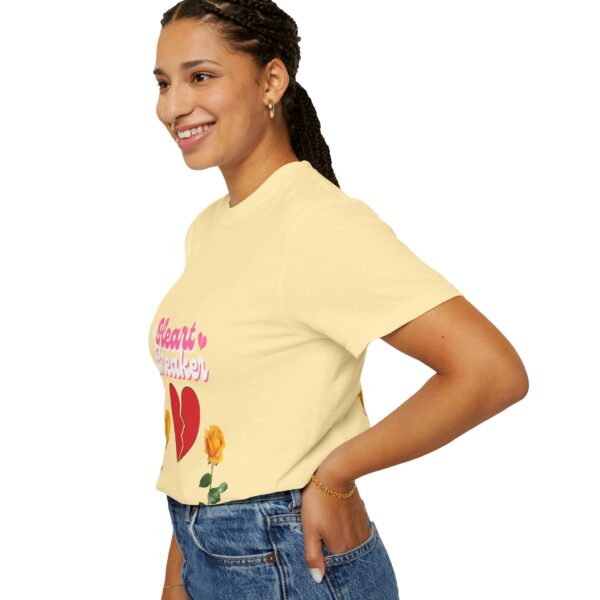 Heartbreaker Unisex Garment-Dyed T-Shirt with Floral Design - Image 7