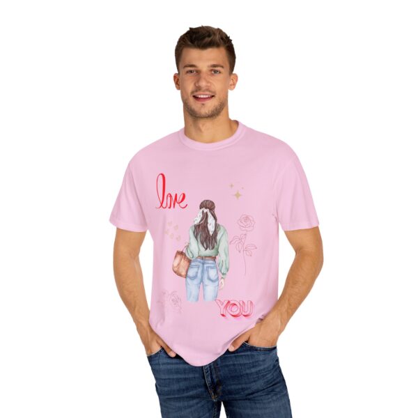 Love You Feminine Unisex T-shirt - Romantic Floral Design - Image 54