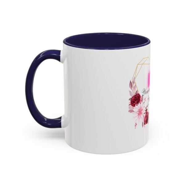 Mom Heart Accent Coffee Mug - Beautiful Floral Design - Image 9
