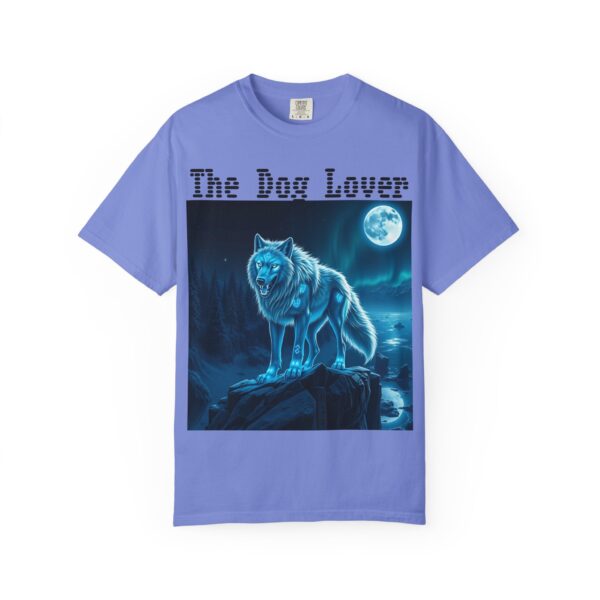 Unisex Dog Lover Garment-Dyed T-Shirt – Nighttime Wolf Design - Image 37
