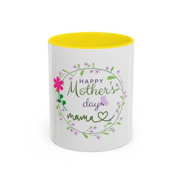 Happy Mother's Day Accent Coffee Mug - Floral Design for Mom - Image 29