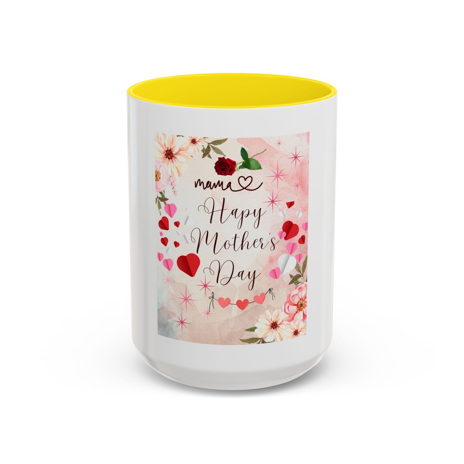 Happy Mother's Day Accent Coffee Mug - Floral Design, 11 & 15oz - Image 61