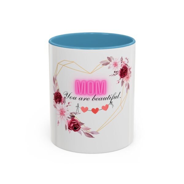 Mom Heart Accent Coffee Mug - Beautiful Floral Design - Image 41