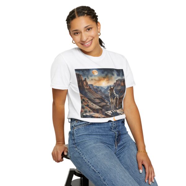 Mystical Wolf & Ghosts Unisex Garment-Dyed T-Shirt - Image 17