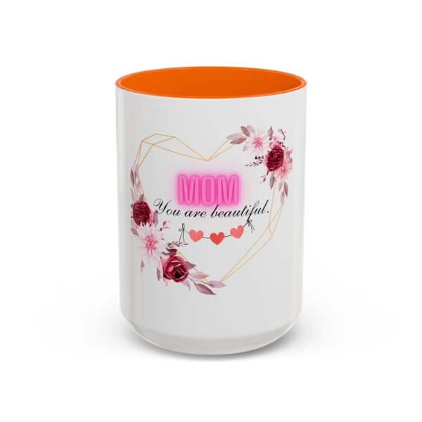 Mom Heart Accent Coffee Mug - Beautiful Floral Design - Image 69