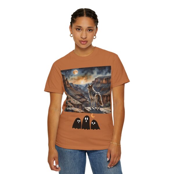 Mystical Wolf & Ghosts Unisex Garment-Dyed T-Shirt - Image 24