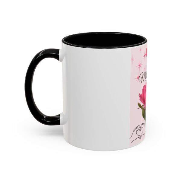 Happy Mother's Day Accent Coffee Mug - Pink Floral Design, 11oz & 15oz - Image 3