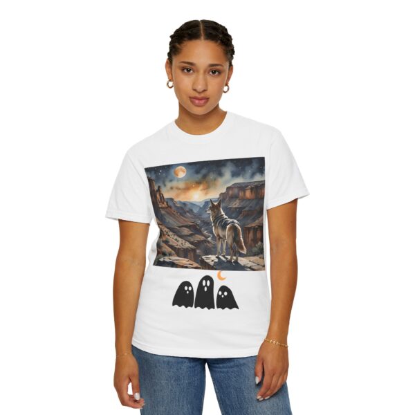 Mystical Wolf & Ghosts Unisex Garment-Dyed T-Shirt - Image 15