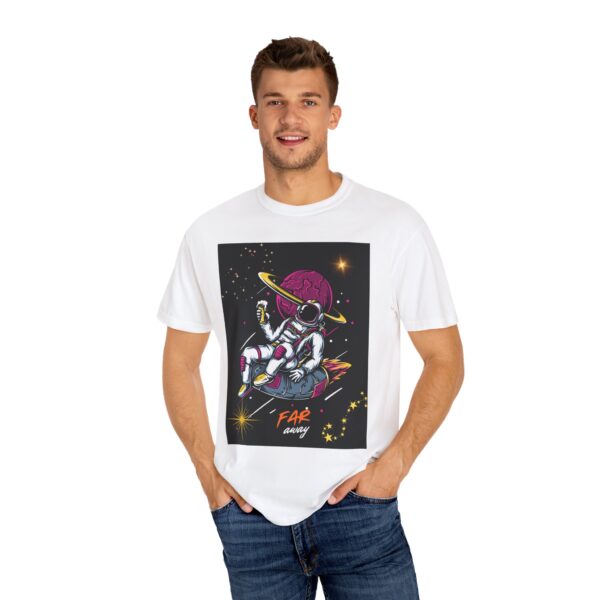 Far Away Astronaut T-Shirt - Garment-Dyed Unisex Tee for Space Lovers - Image 13