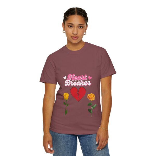 Heartbreaker Unisex Garment-Dyed T-Shirt with Floral Design - Image 25