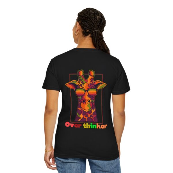Overthinker Giraffe Unisex Garment-Dyed T-shirt | Fun & Quirky Graphic Tee - Image 6