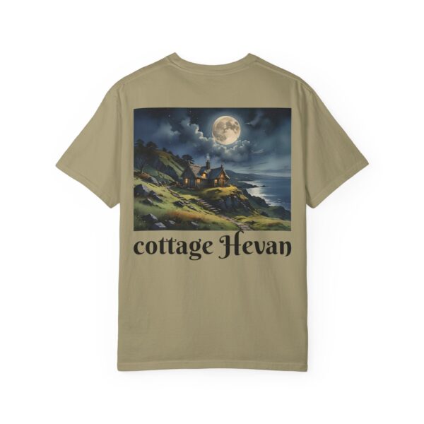 WilderNest Cottage Moonlight T-Shirt - Unisex Garment-Dyed Tee for Nature Lovers - Image 3