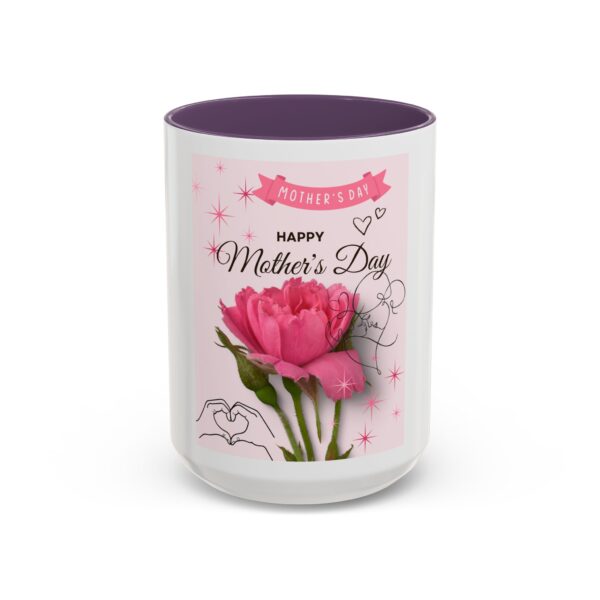 Happy Mother's Day Accent Coffee Mug - Pink Floral Design, 11oz & 15oz - Image 52