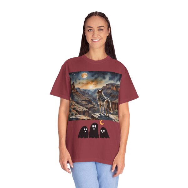 Mystical Wolf & Ghosts Unisex Garment-Dyed T-Shirt - Image 59