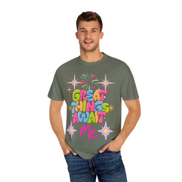 Great Things Await Me T-Shirt | Positive Vibe Unisex Tee - Image 12
