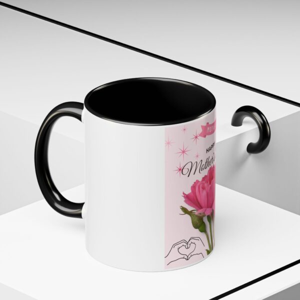 Happy Mother's Day Accent Coffee Mug - Pink Floral Design, 11oz & 15oz - Image 6