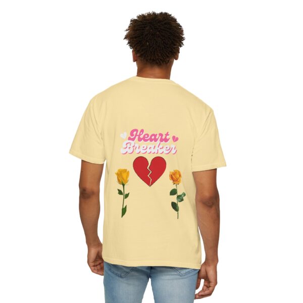 Heartbreaker Unisex Garment-Dyed T-Shirt with Floral Design - Image 9