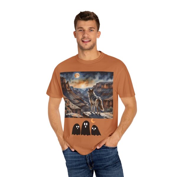 Mystical Wolf & Ghosts Unisex Garment-Dyed T-Shirt - Image 22