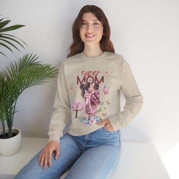 Super Mom Crewneck Sweatshirt - Gift for Mother's Day, Cozy Gift for Moms - Image 13